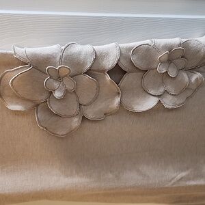 Blue Blush Maxi Sweater Dress With Flower Spray Size Medium